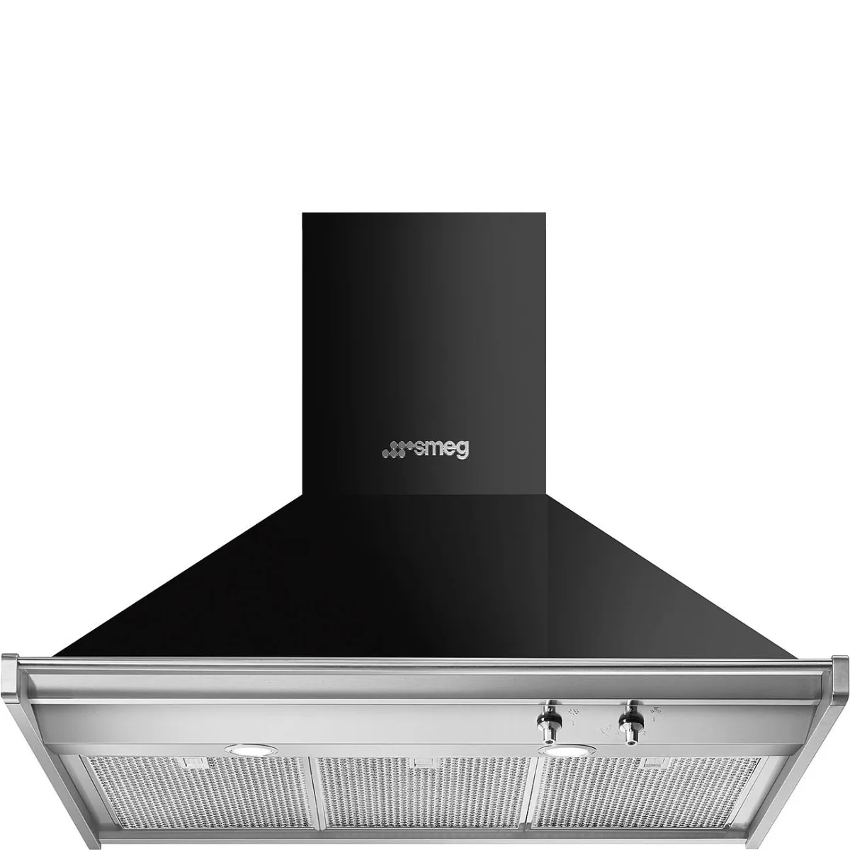 Smeg KD90HNE afzuigkap Muurmontage Zwart, Roestvrijstaal 815 m³/uur A+ - Afbeelding 2