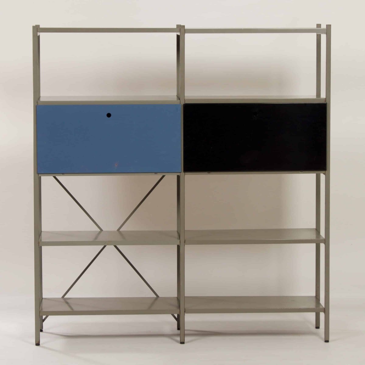 Model 663 Kast van Wim Rietveld voor Gispen, 1950s (4) – Zwart en Blauw - Afbeelding 3