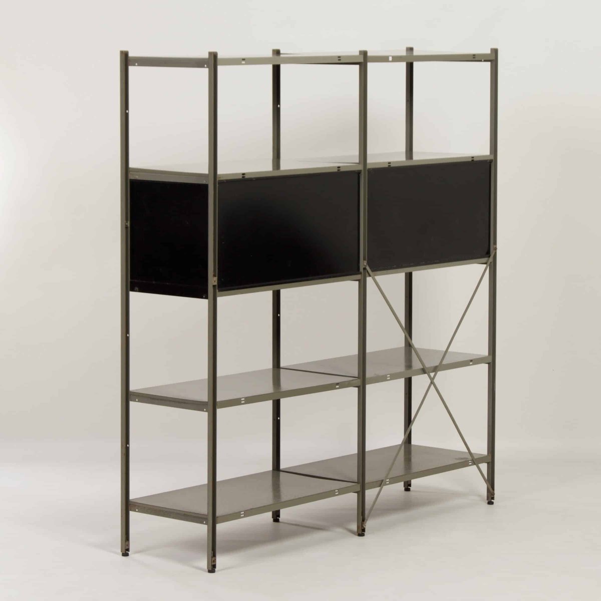 Model 663 Kast van Wim Rietveld voor Gispen, 1950s (4) – Zwart en Blauw - Afbeelding 8