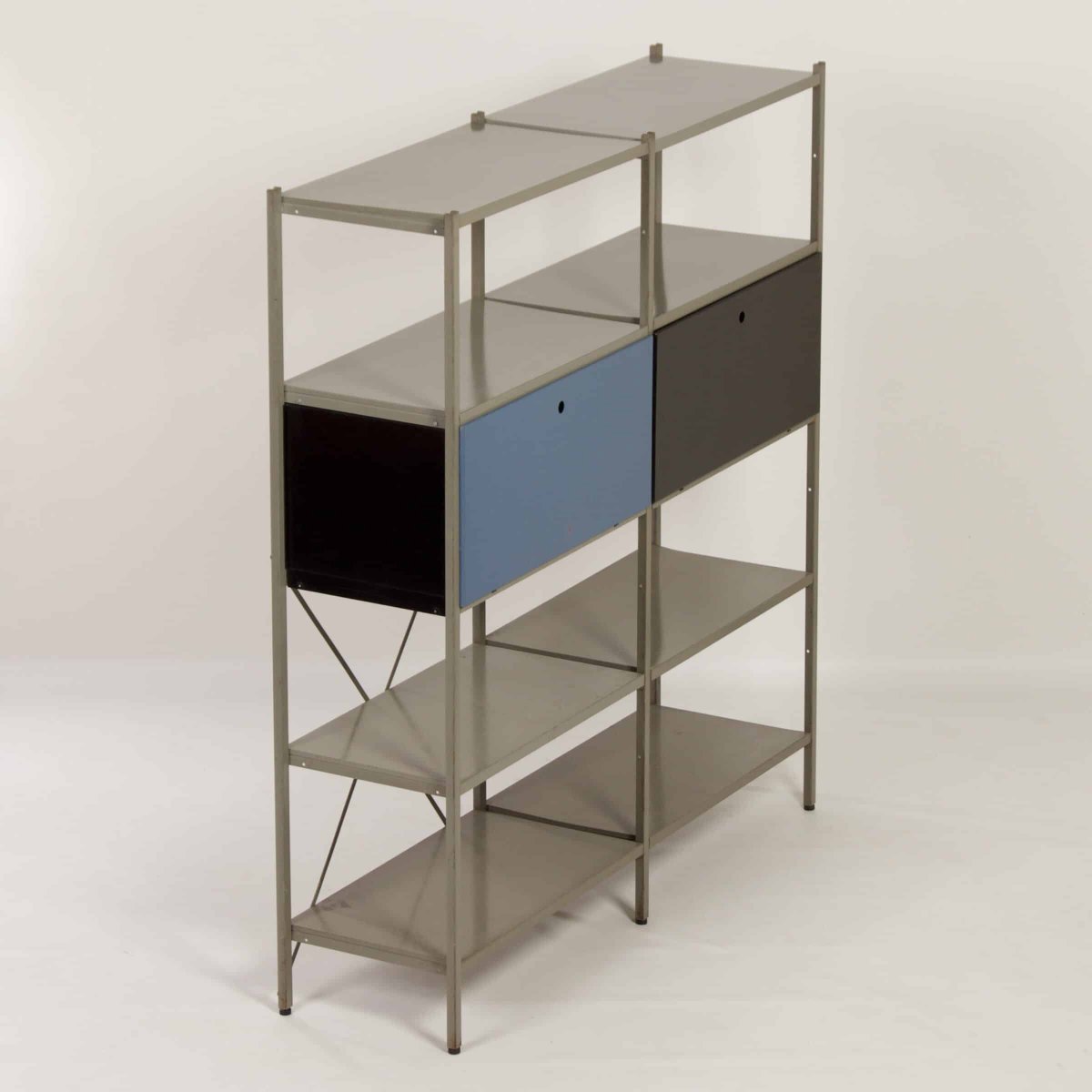 Model 663 Kast van Wim Rietveld voor Gispen, 1950s (4) – Zwart en Blauw - Afbeelding 9