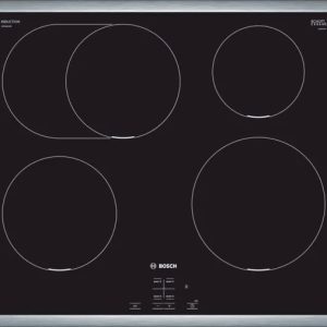 Bosch Serie 4 NIF645CB5E kookplaat Zwart, Roestvrijstaal Ingebouwd 58 cm Inductiekookplaat zones 4 zone(s)