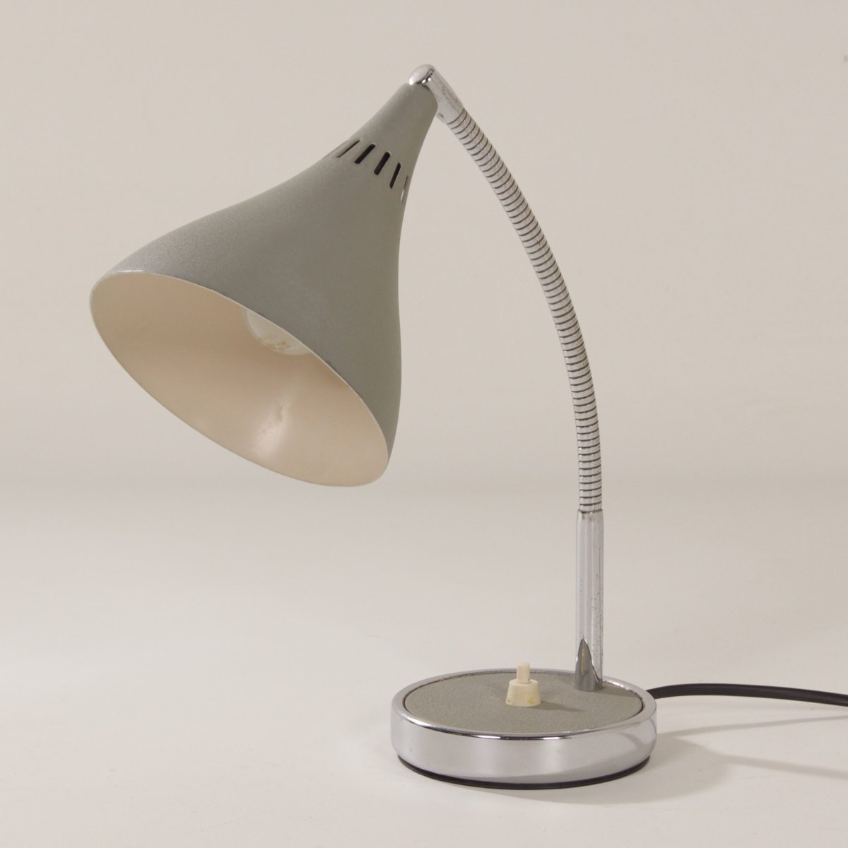 Grijs Bureaulampje Made in Italy, Florence, 1960s