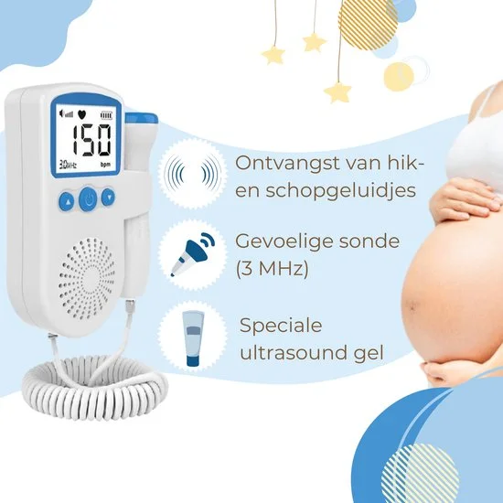 Gatson Foetale Doppler Blauw Wit - Nieuw Outlet - Afbeelding 4