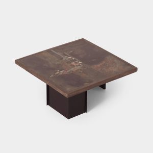 Salontafel van Paul Kingma, 1979 – Brutalistisch Mozaïekblad, Gesigneerd
