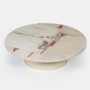 Ronde Witte Salontafel van Paul Kingma voor Kingma, 1981, Ø 120 cm