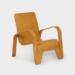 LaWo 1 Fauteuil van Han Pieck voor LAWO Ommen in 1946 (nr. 829) | Berkenhout, Zeldzame Vondst