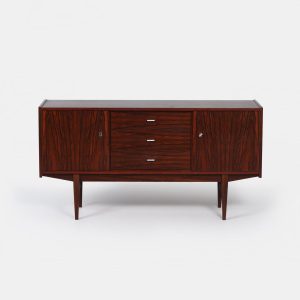 Palissander dressoir met 3 laden en 2 kastjes, Denemarken, jaren 60