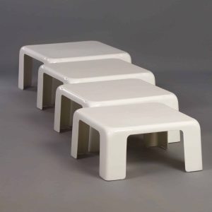 Bijzettafeltjes Quatro Gatti van Mario Bellini voor C&B Italia, 1960s | Fiberlite
