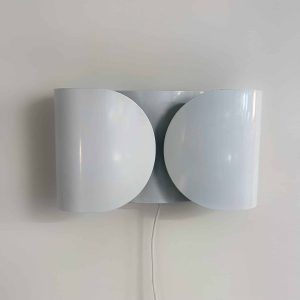 Witte Foglio Wandlamp van Tobia Scarpa voor Flos, 1980s