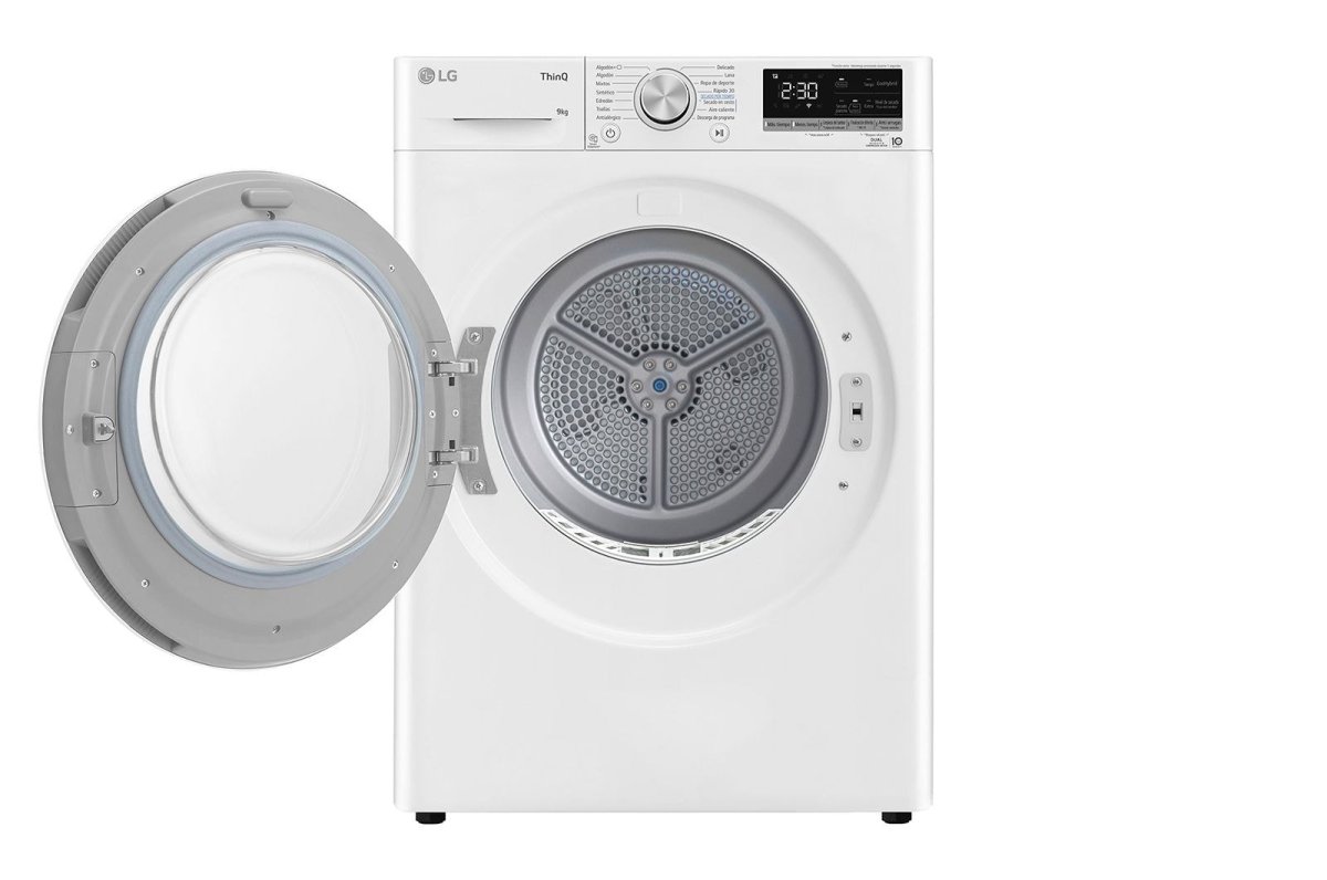 LG RH90V5AV6N wasdroger Vrijstaand Voorbelading 9 kg Wit - Afbeelding 4